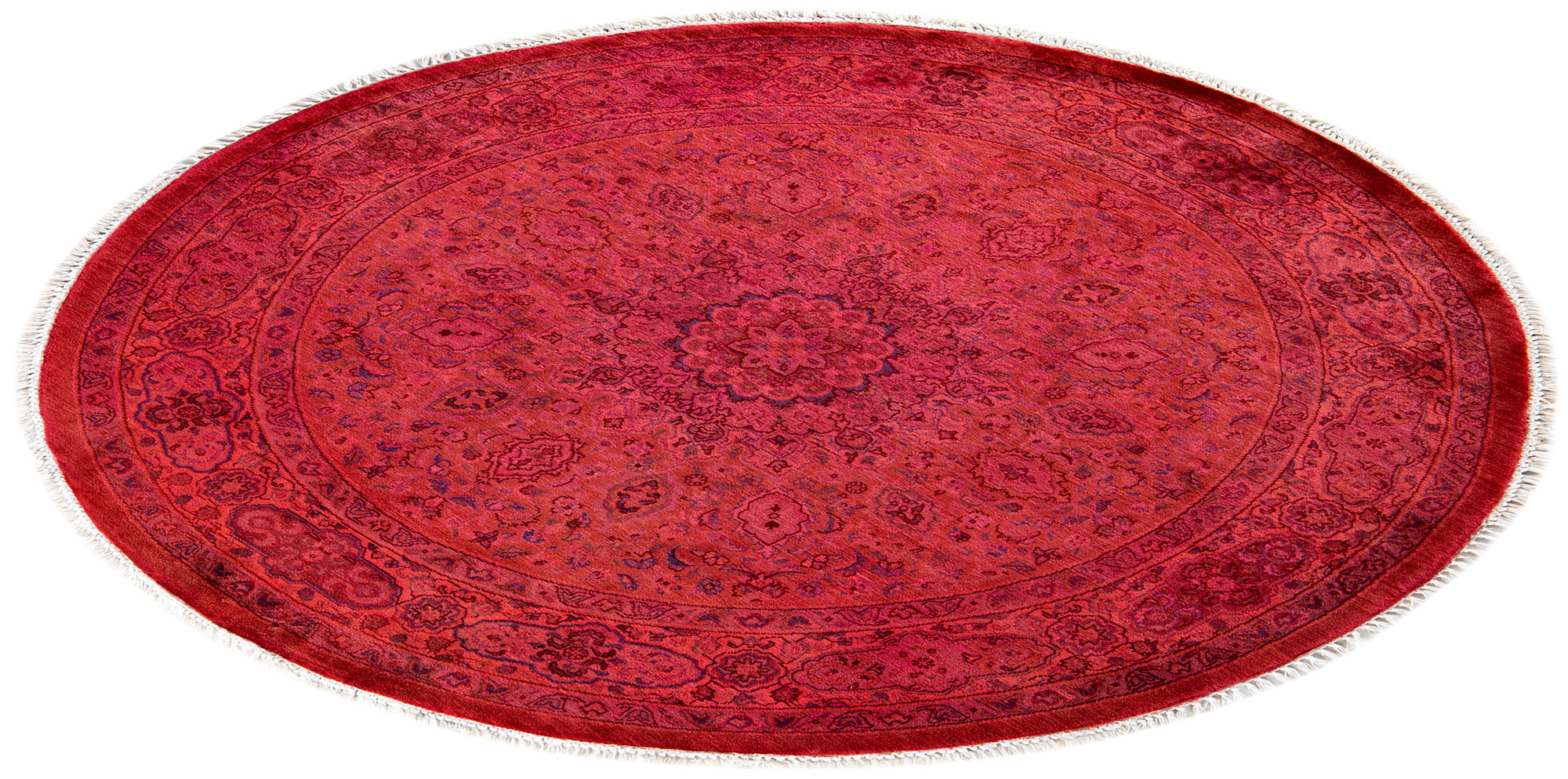 One-of-a-Kind Hand-Knotted Pink Rug, 4'3" x 4'3" 8 One-of-a-Kind Hand-Knotted Pink Rug, 4'3" x 4'3"