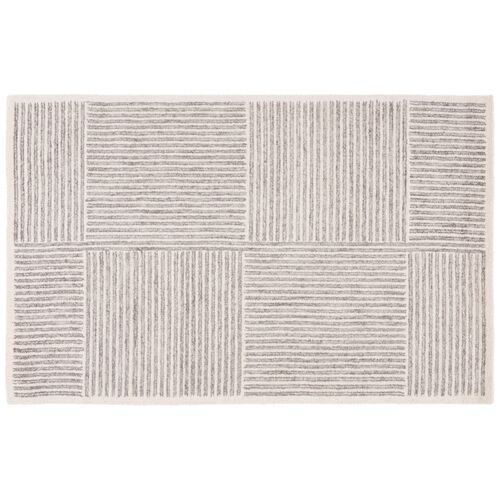 Giulia Hand Tufted Wool/Jue Rug, Ivory/Grey 1 Giulia Hand Tufted Wool/Jue Rug, Ivory/Grey