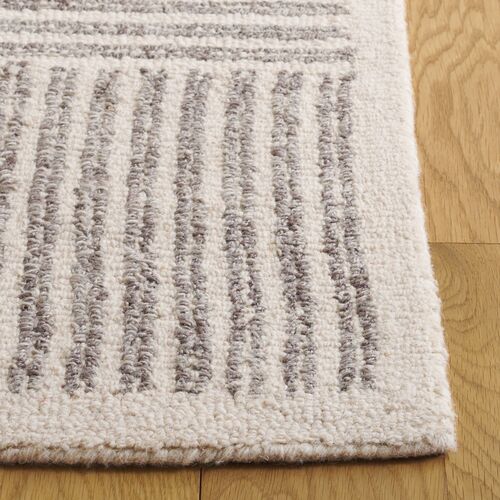 Giulia Hand Tufted Wool/Jue Rug, Ivory/Grey 3 Giulia Hand Tufted Wool/Jue Rug, Ivory/Grey
