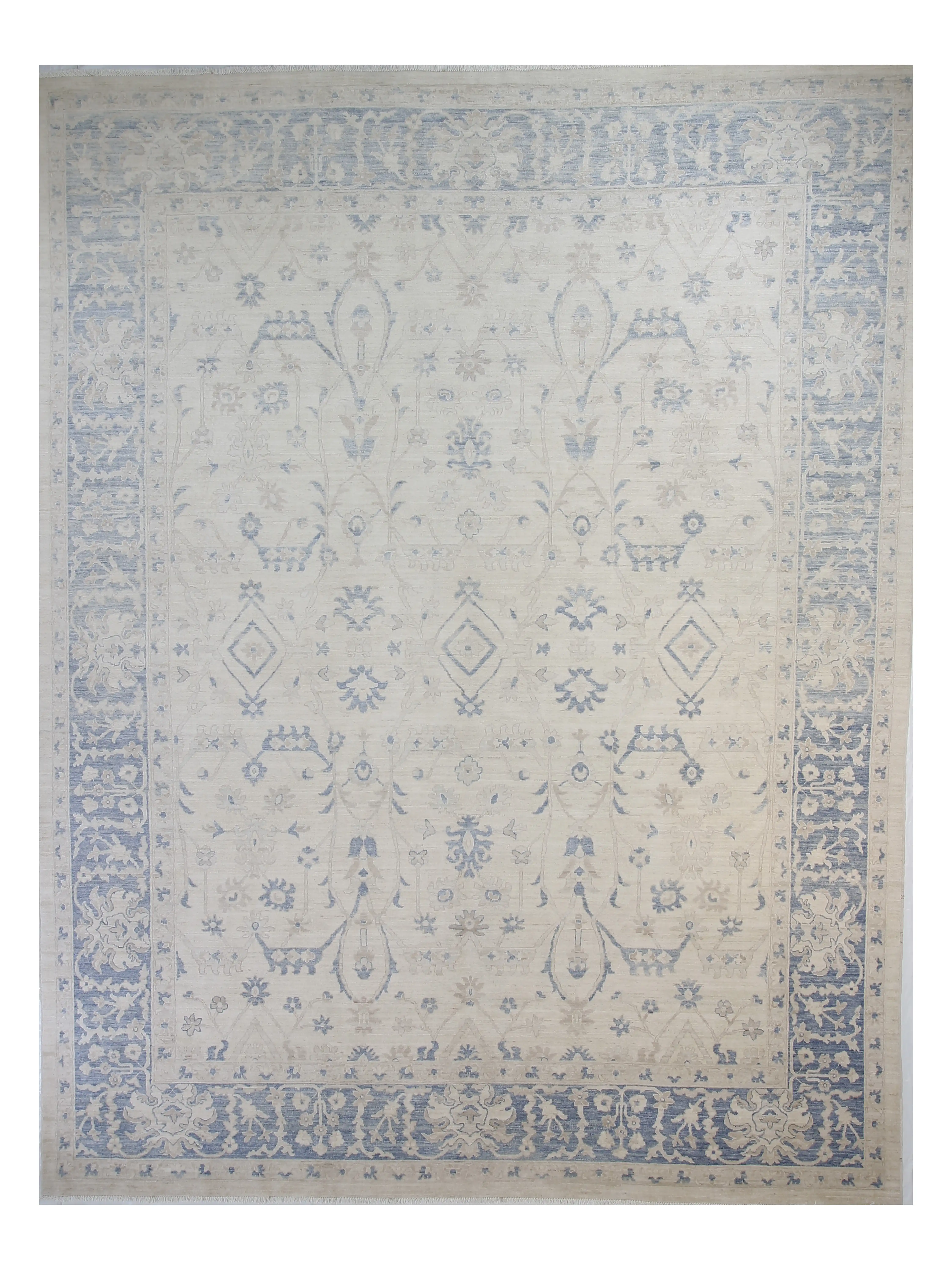 12' x 15' Oushak Rug, IVory/Blue 1 12' x 15' Oushak Rug, IVory/Blue