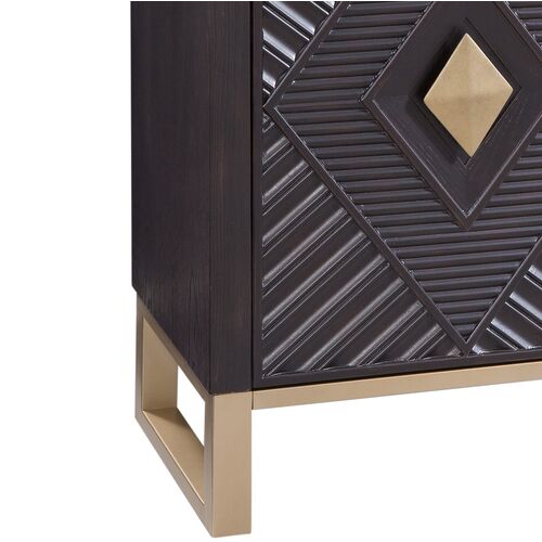 Kensington Bar Cabinet, Brown/Gold 5 Kensington Bar Cabinet, Brown/Gold