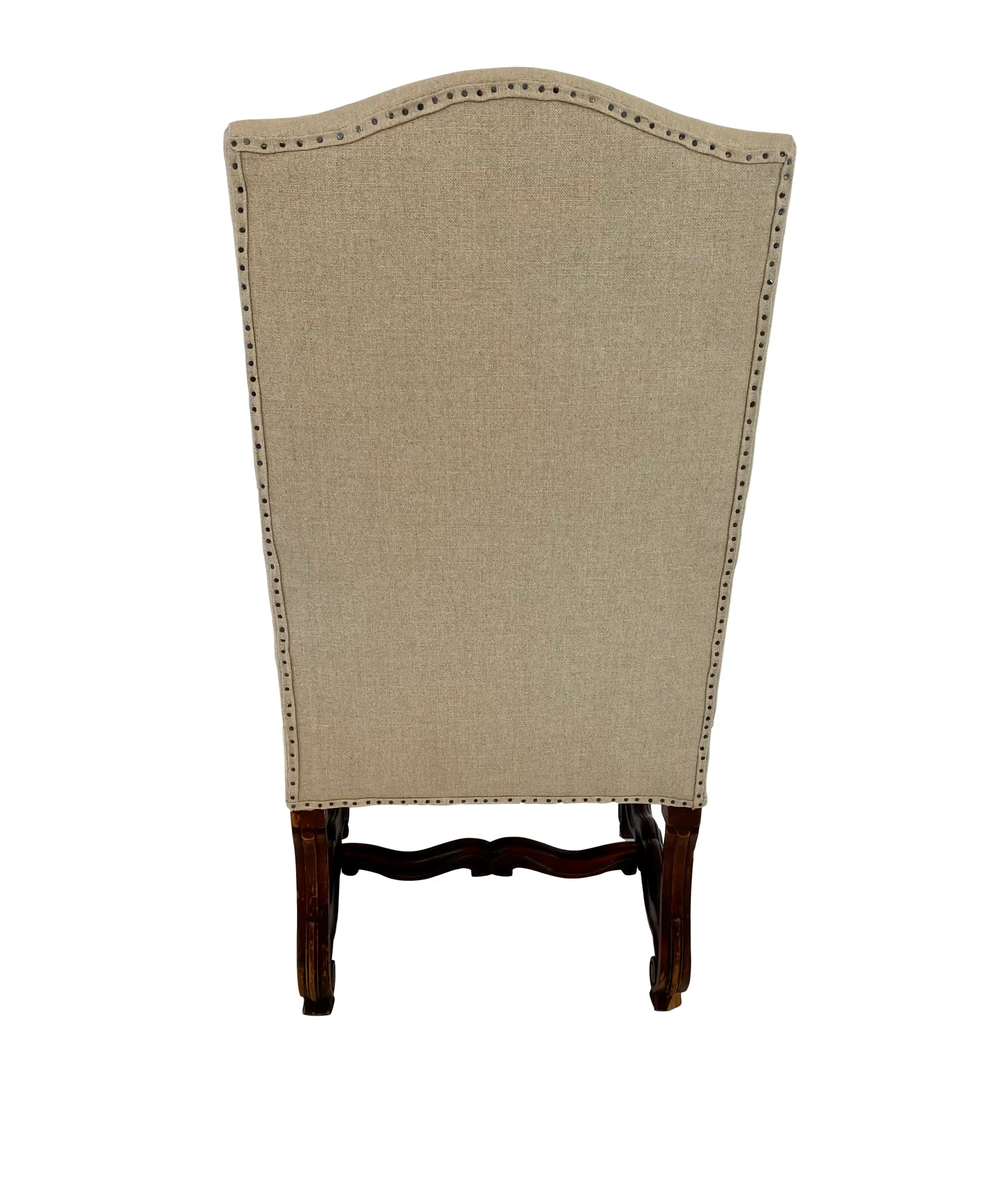 19th C French Oak Throne Armchairs/ Pair 4 19th C French Oak Throne Armchairs/ Pair