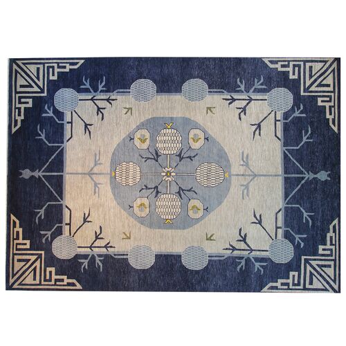 Khotan Rug, 8x10, Blue 1 Khotan Rug, 8x10, Blue