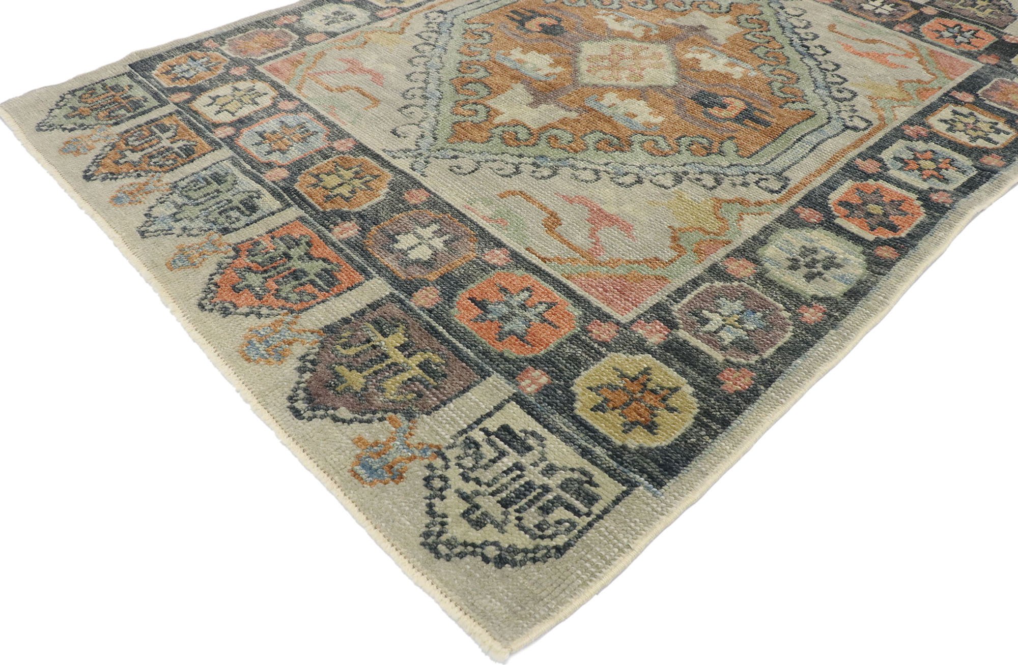 4' x 5'7" Turkish Oushak Rug 2 4' x 5'7" Turkish Oushak Rug
