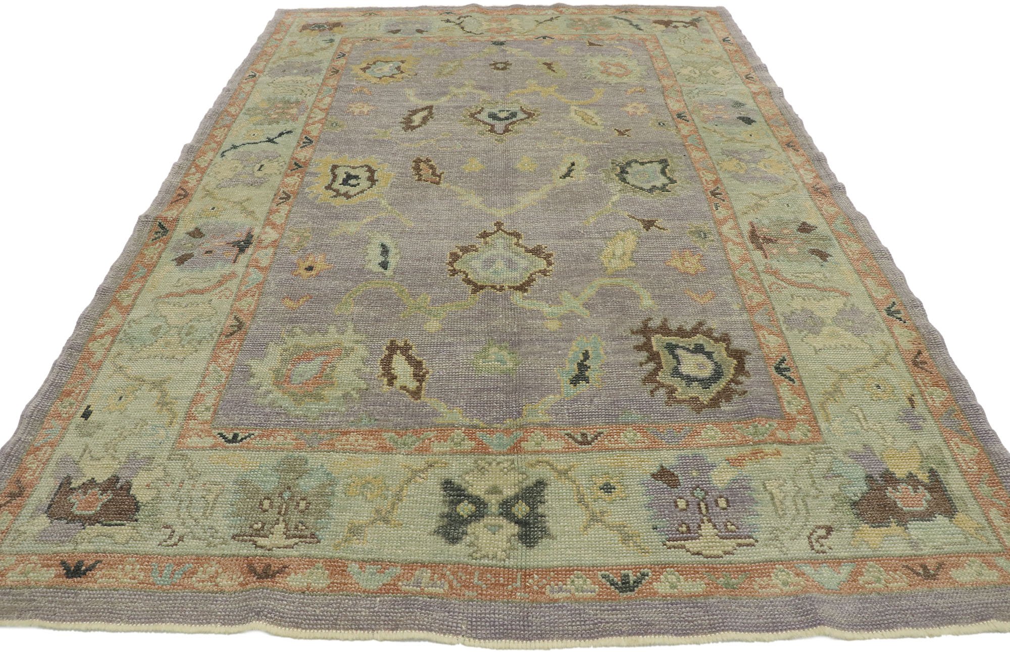 Turkish Oushak Rug, 5'5"x8'1" 3 Turkish Oushak Rug, 5'5"x8'1"