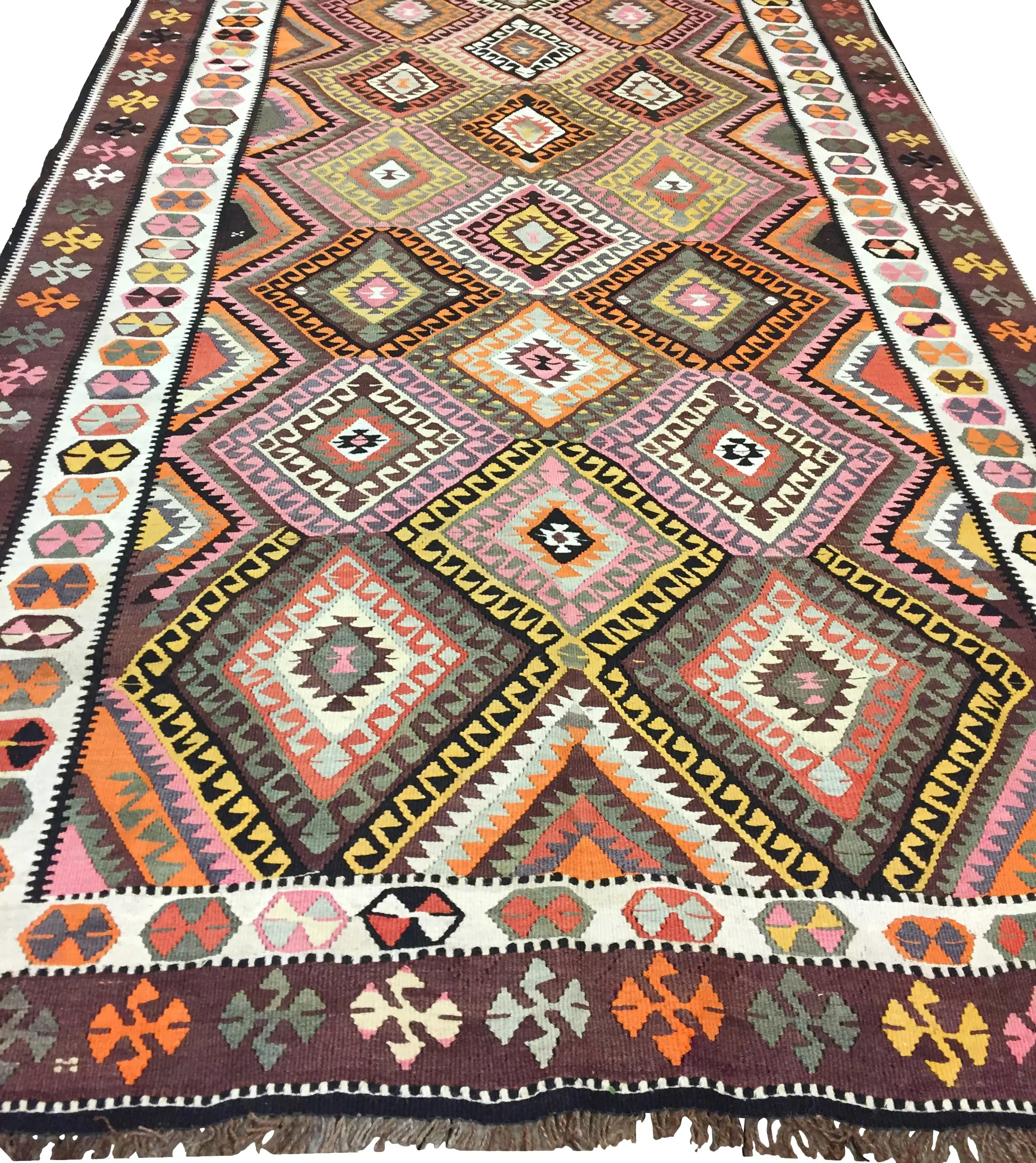 Turkish Kilim Runner, 5'9" x 14'7" 3 Turkish Kilim Runner, 5'9" x 14'7"