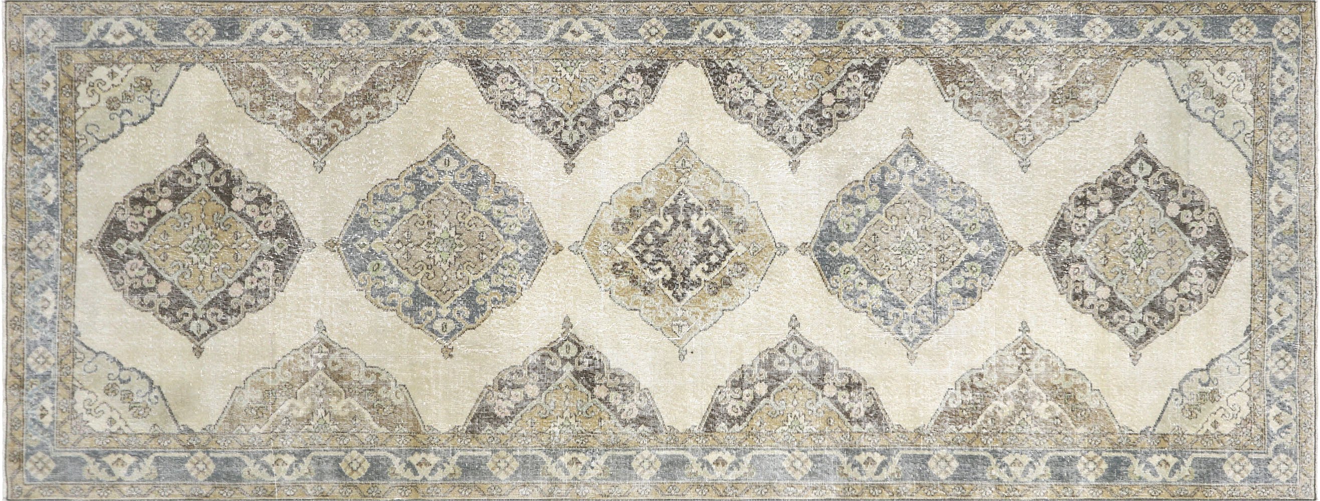 1960s Turkish Oushak Rug, 4'9" x 12'7" 1 1960s Turkish Oushak Rug, 4'9" x 12'7"
