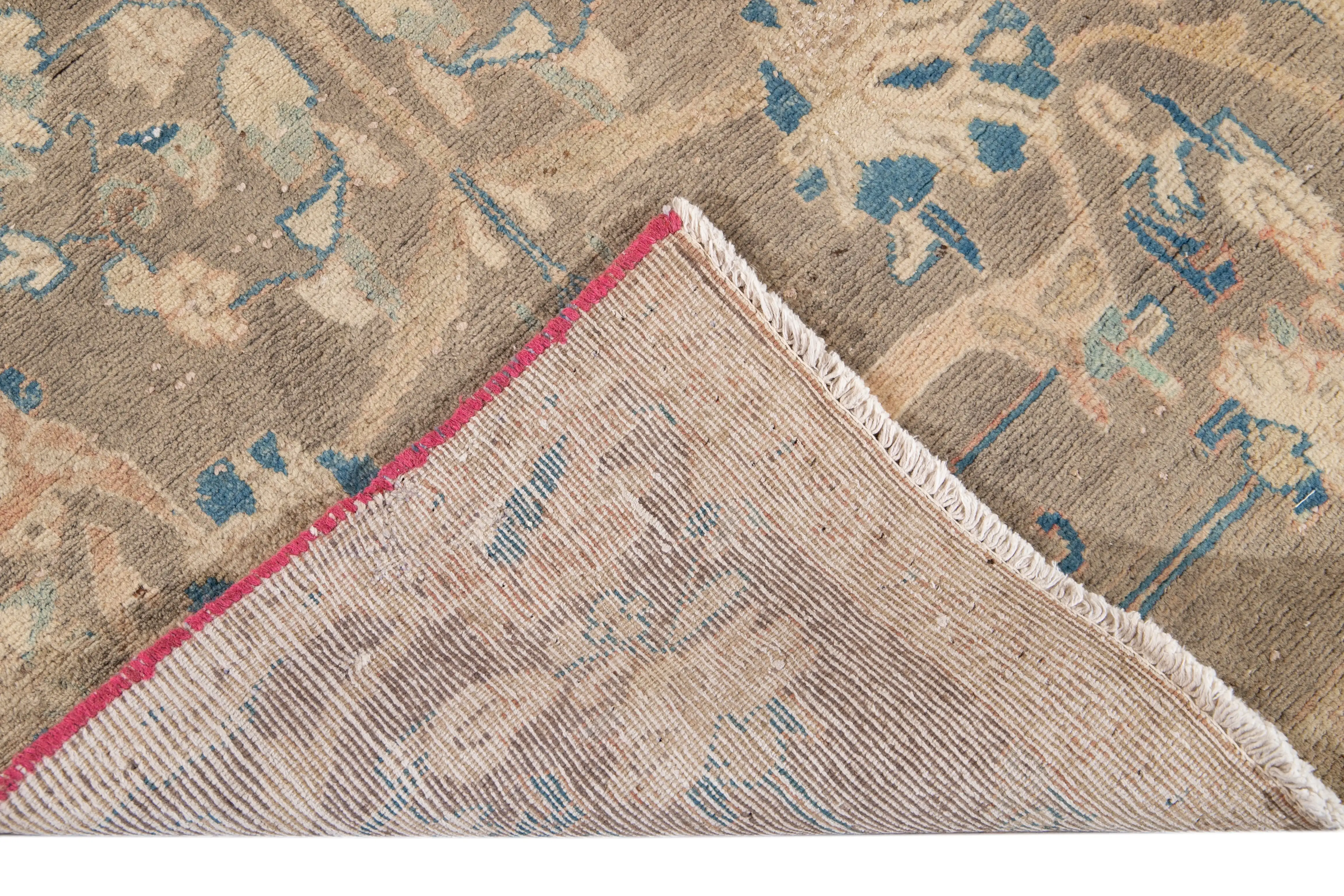 3'1''x12'6'' Vintage Wool Runner, Beige 3 3'1''x12'6'' Vintage Wool Runner, Beige
