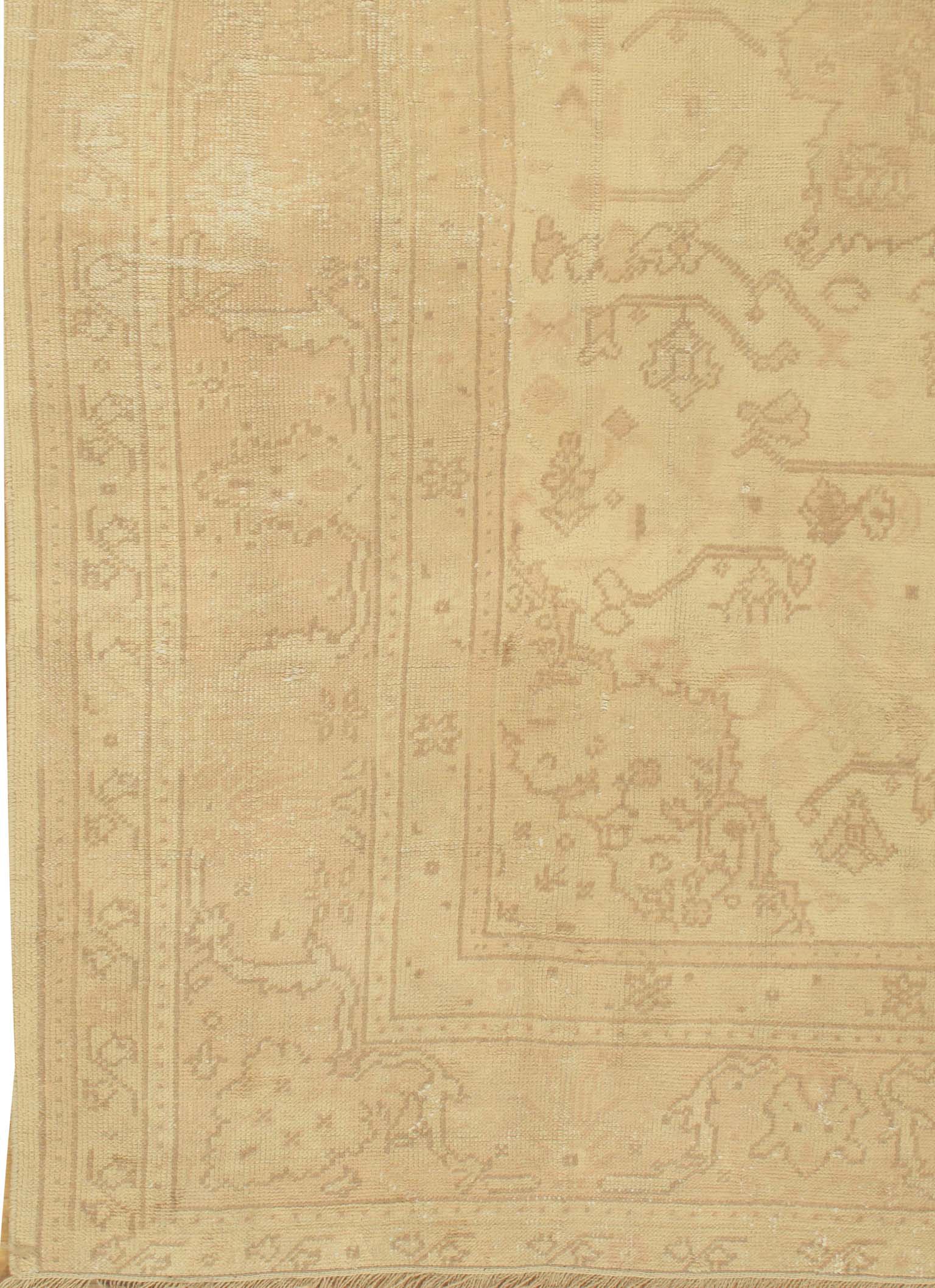 Shabby Chic Oushak Rug, 8'11 X 11'10 3 Shabby Chic Oushak Rug, 8'11 X 11'10