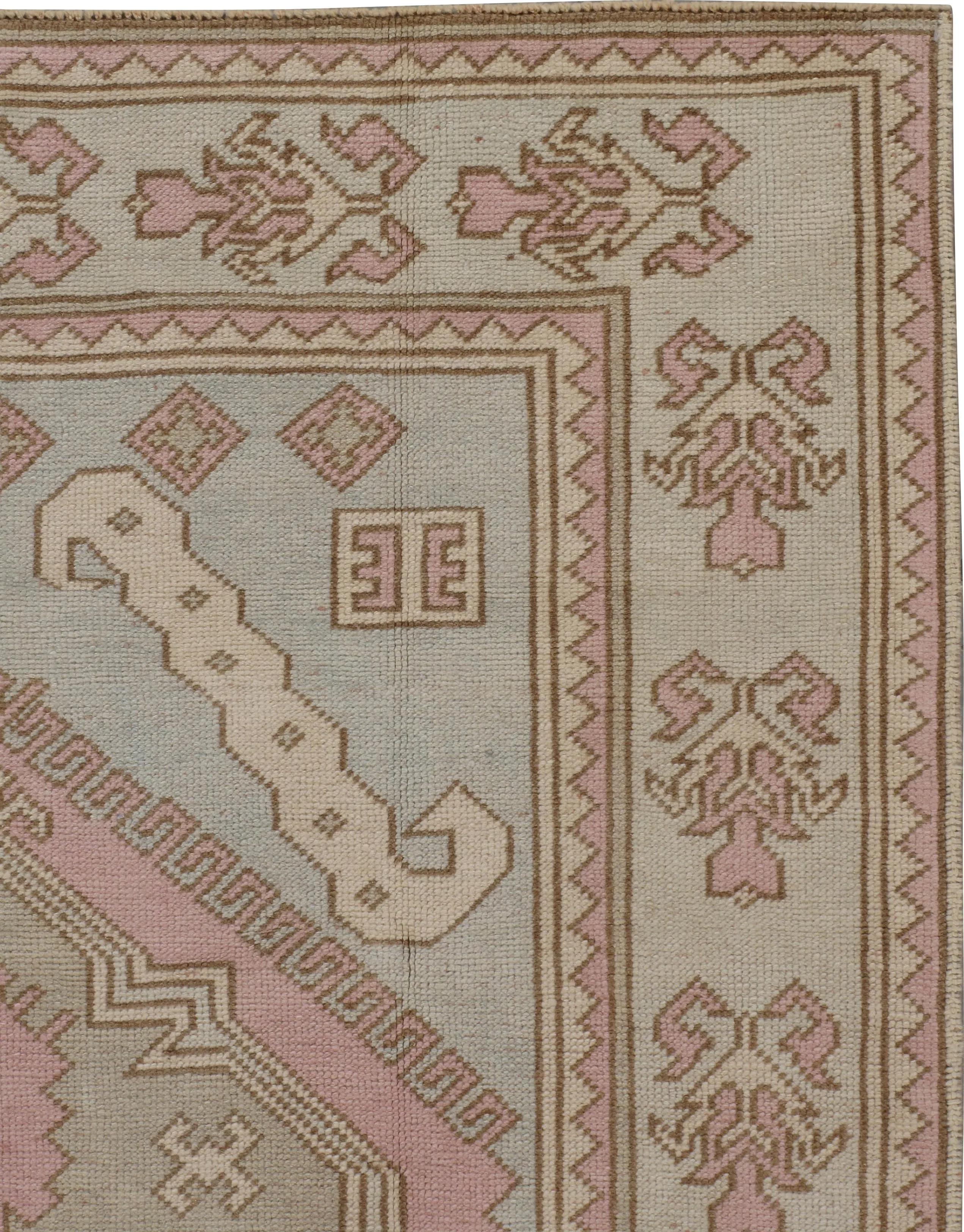 Turkish Oushak Rug 4'7" X 6'7" 3 Turkish Oushak Rug 4'7" X 6'7"