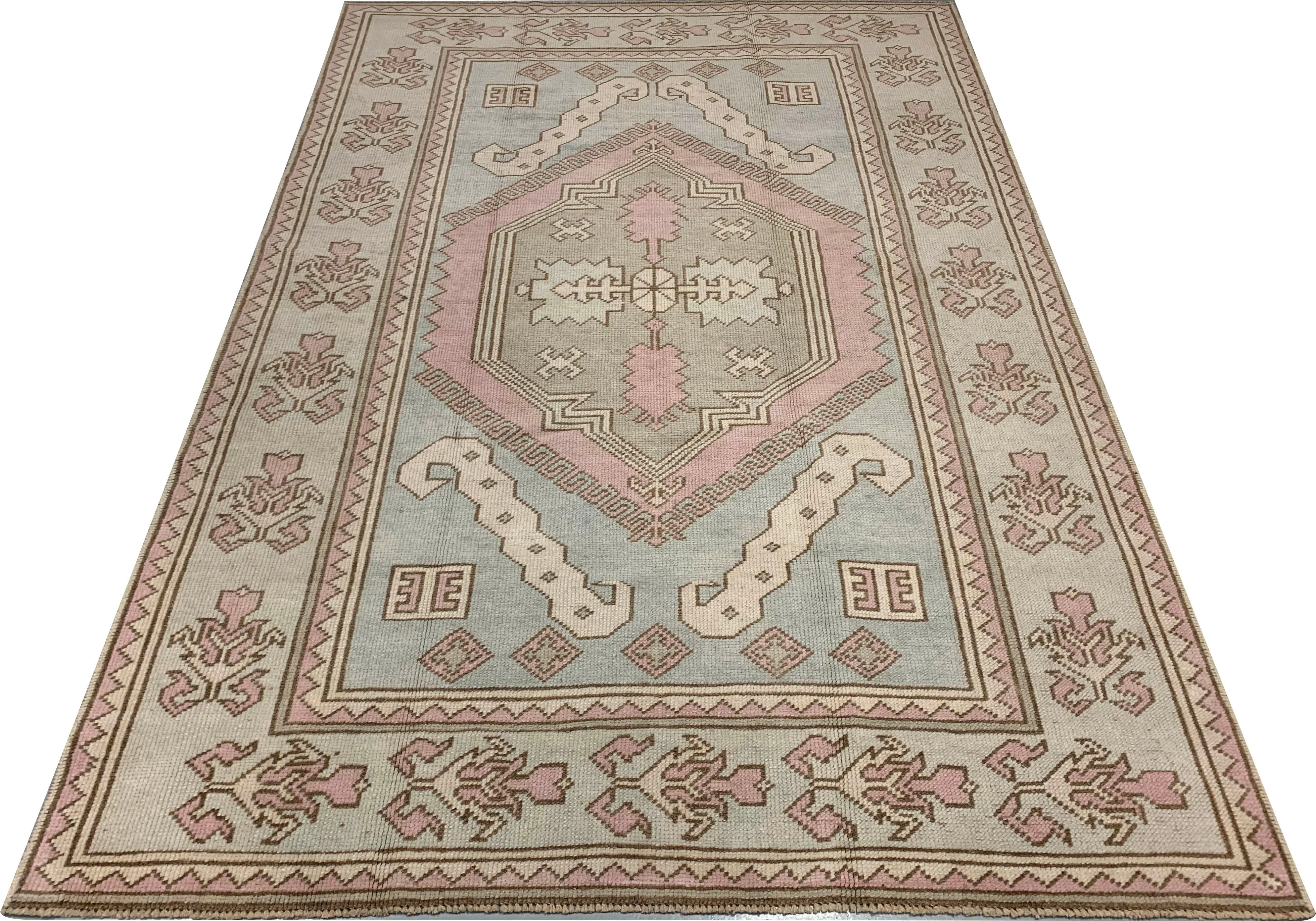 Turkish Oushak Rug 4'7" X 6'7" 5 Turkish Oushak Rug 4'7" X 6'7"