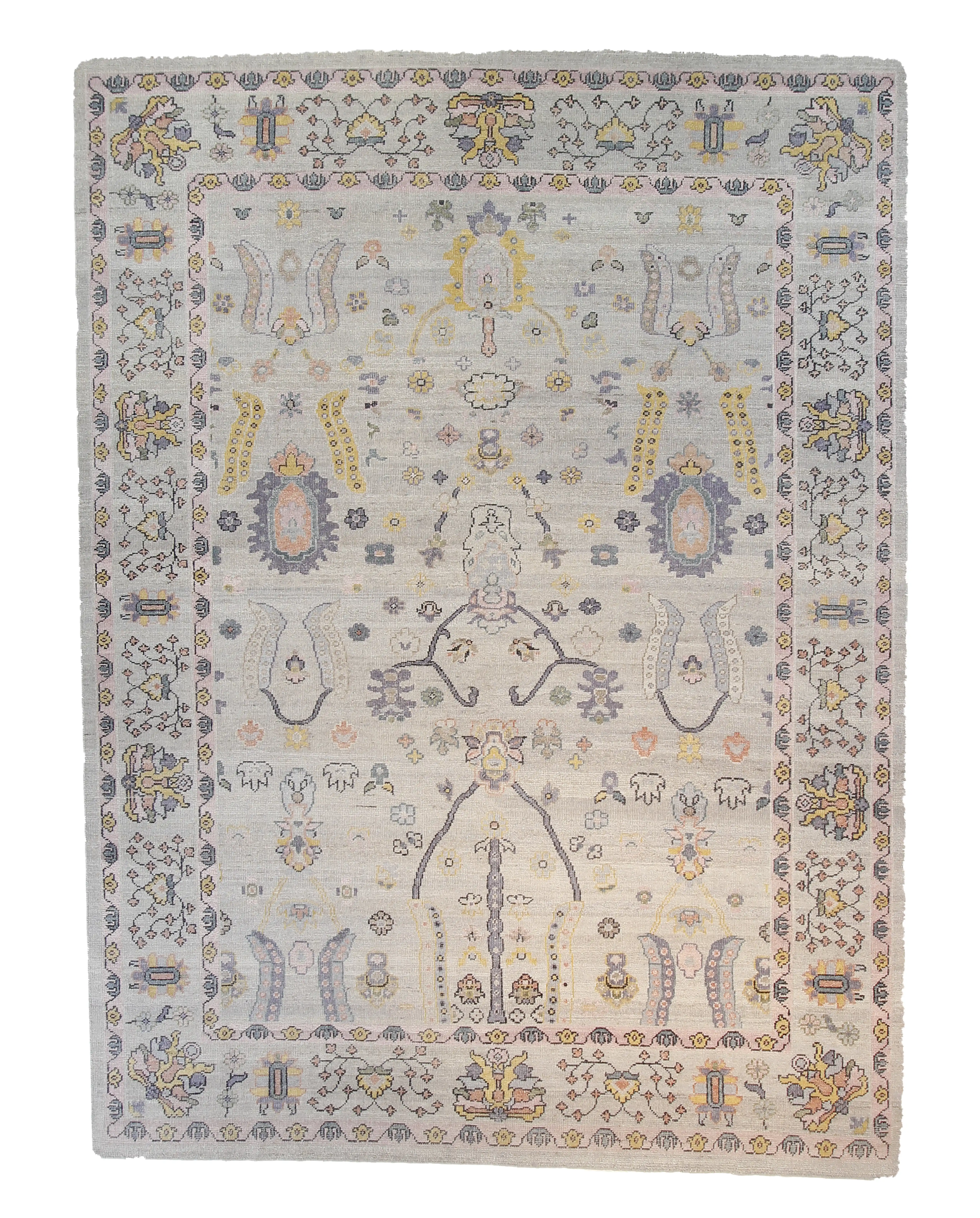 9" x 12" Oushak Rug, Light Gray 1 9" x 12" Oushak Rug, Light Gray