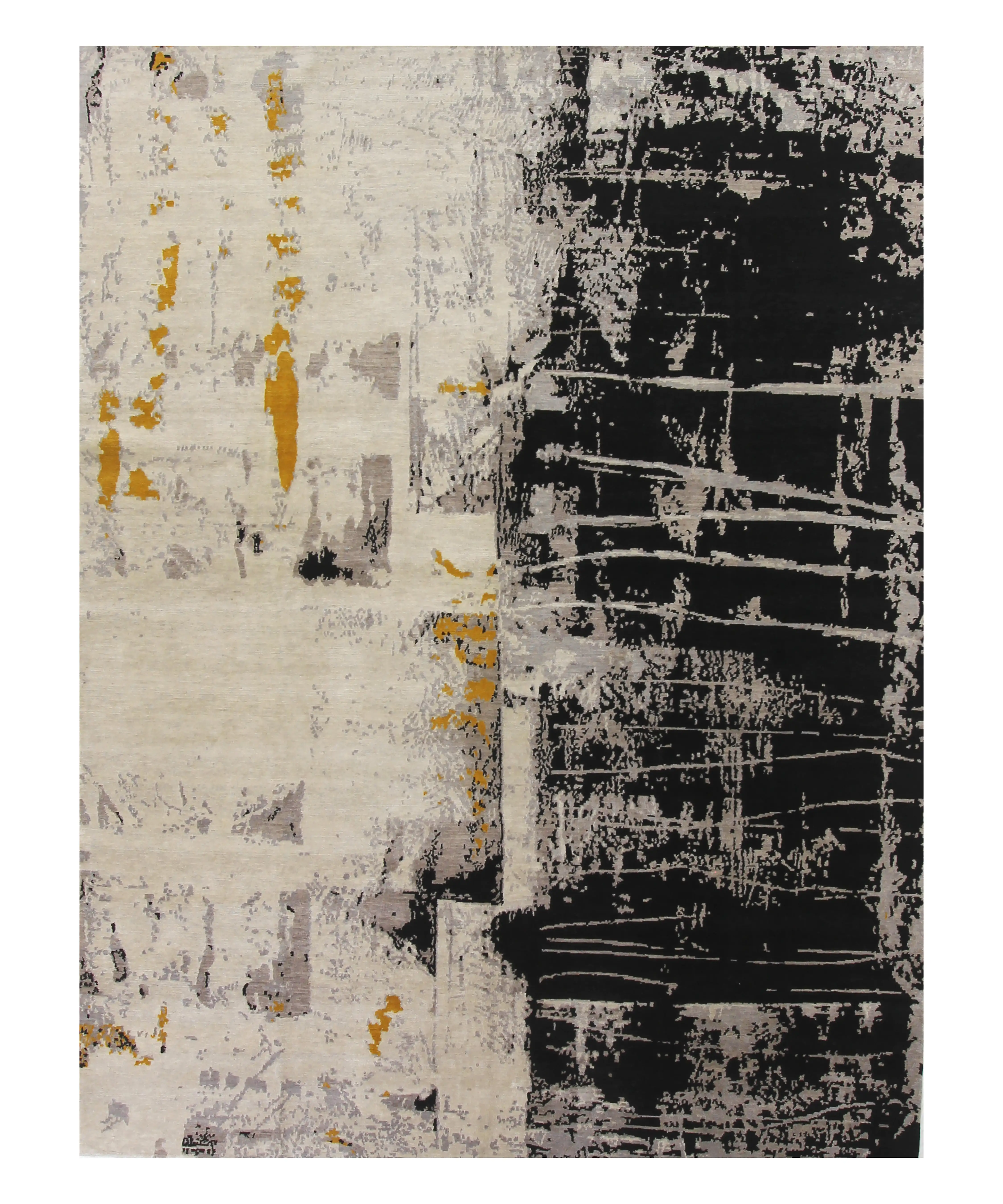 9" x 12" Arte Rug, Ivory/Black 1 9" x 12" Arte Rug, Ivory/Black