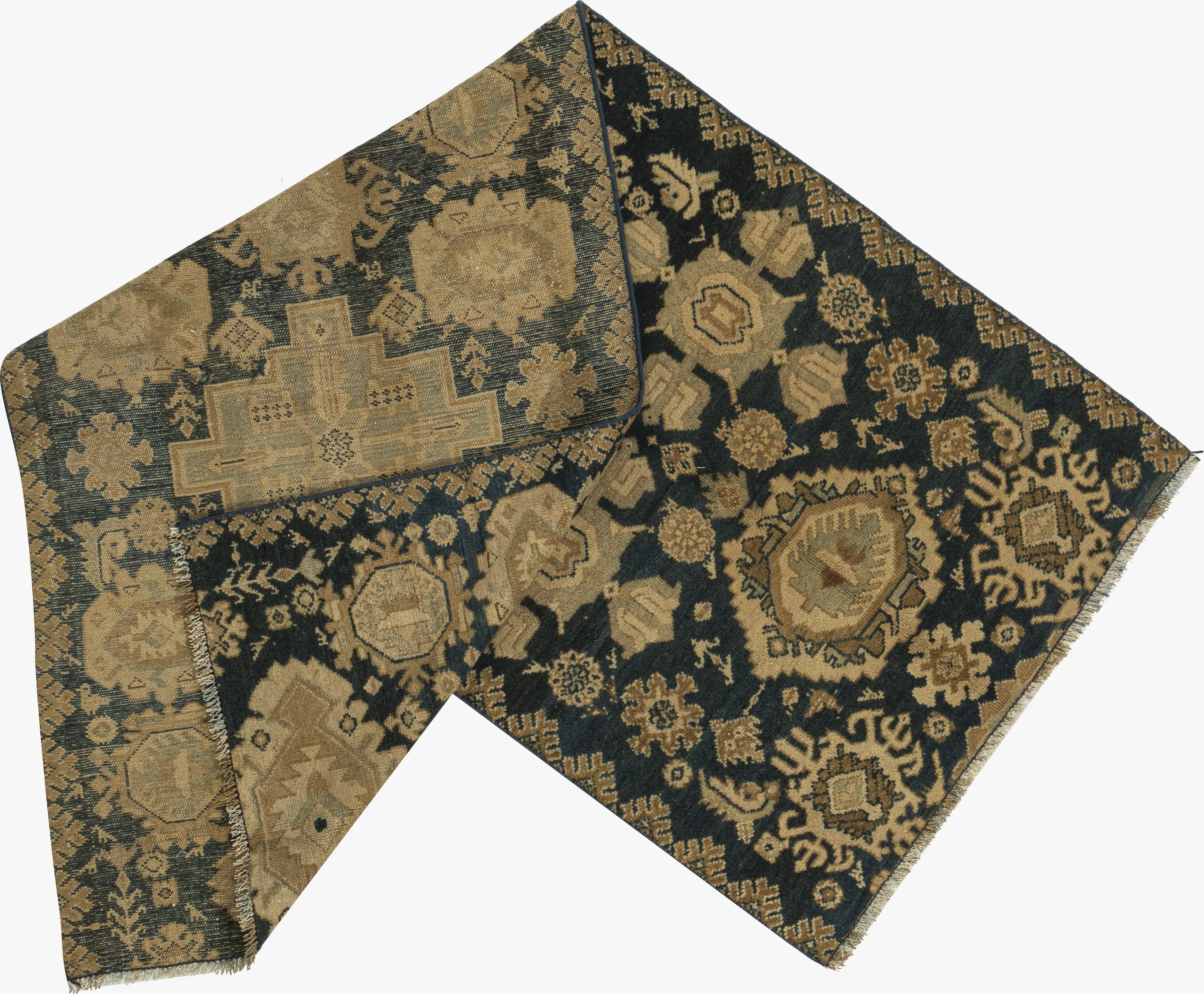 Blue Malayer Hand Knotted Rug, 2'8 X 6'10 10 Blue Malayer Hand Knotted Rug, 2'8 X 6'10