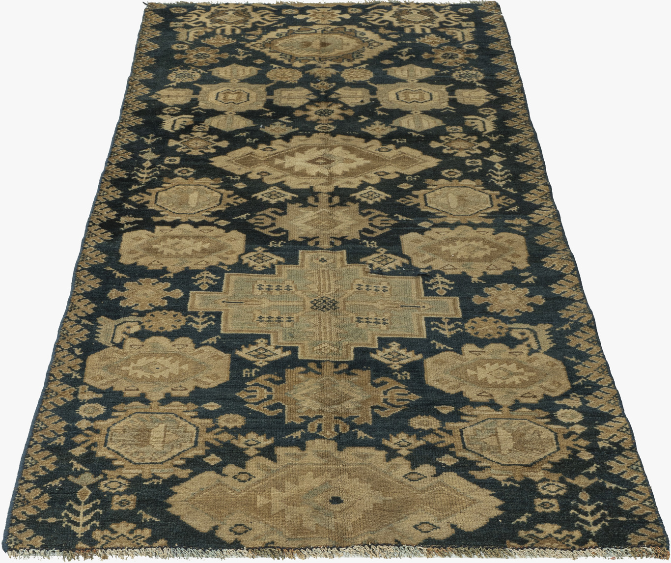 Blue Malayer Hand Knotted Rug, 2'8 X 6'10 5 Blue Malayer Hand Knotted Rug, 2'8 X 6'10