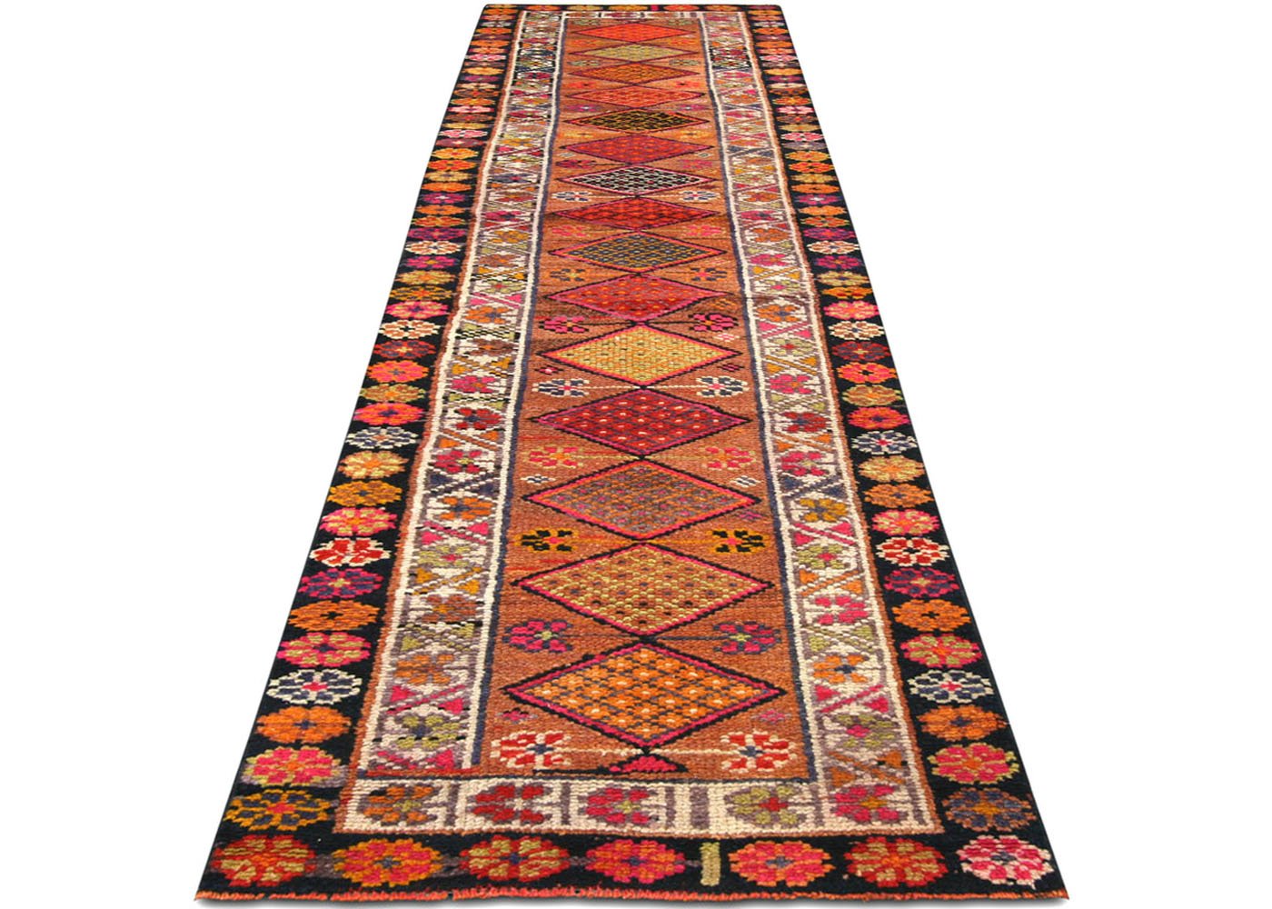 1960s Turkish Oushak Runner, 2'8" x11'1" 5 1960s Turkish Oushak Runner, 2'8" x11'1"