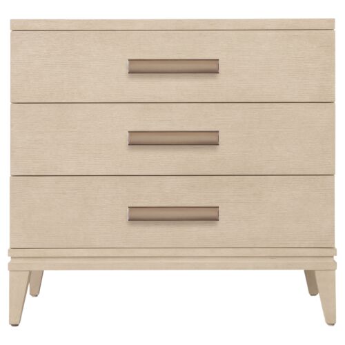 Westwood 3-Drawer Nightstand, Polished Limestone 2 Westwood 3-Drawer Nightstand, Polished Limestone