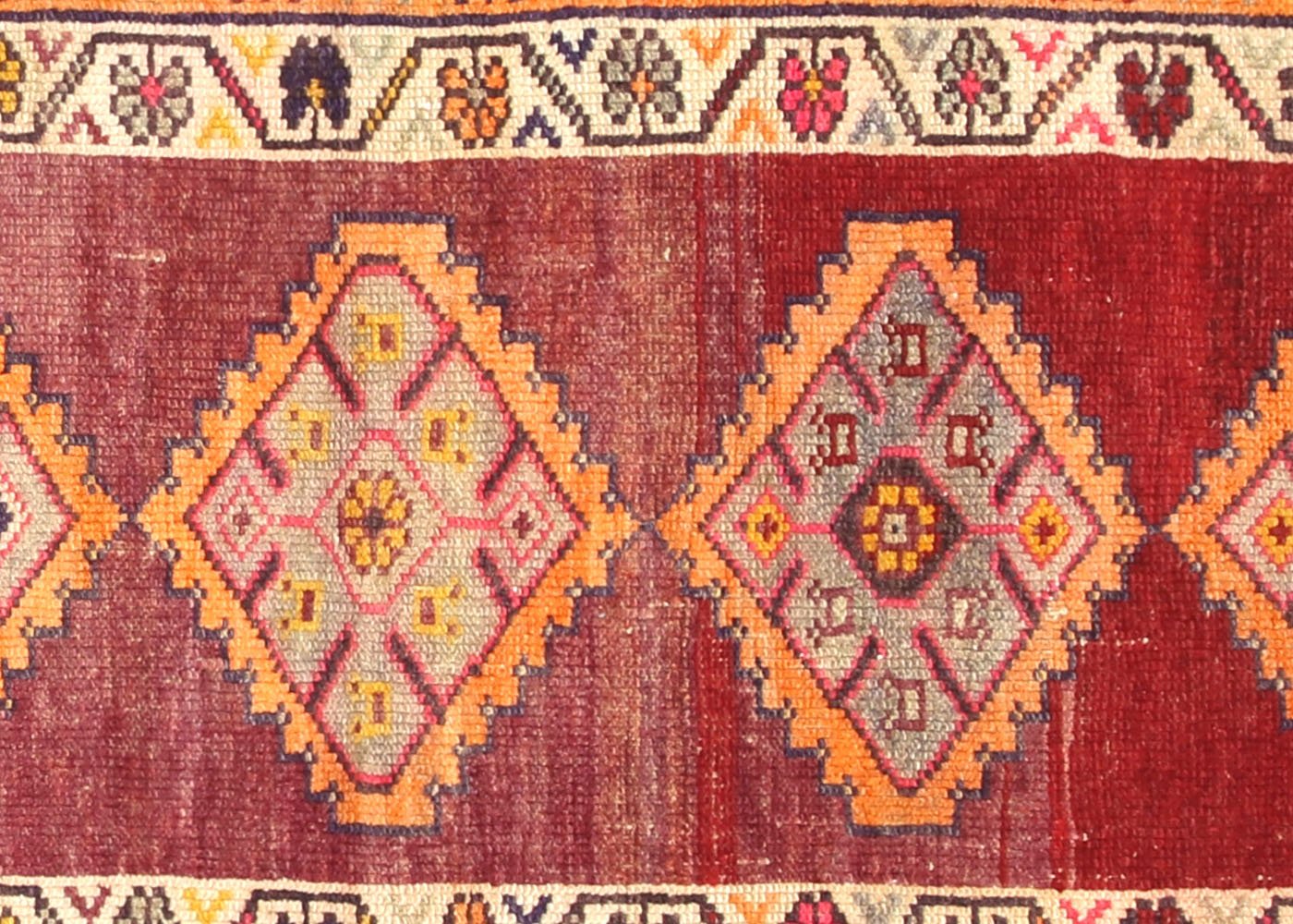 1960s Turkish Oushak Runner, 2'9" x10'6" 2 1960s Turkish Oushak Runner, 2'9" x10'6"