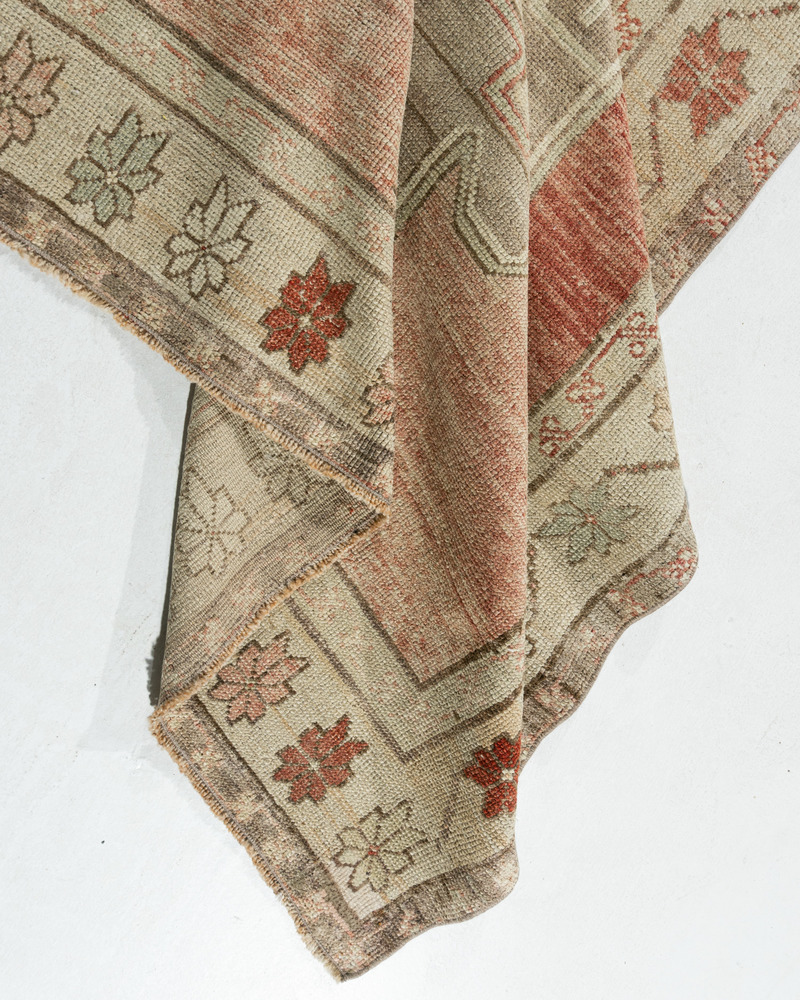 Oushak Hand Knotted Wool 5'1 x 11'9 5 Oushak Hand Knotted Wool 5'1 x 11'9