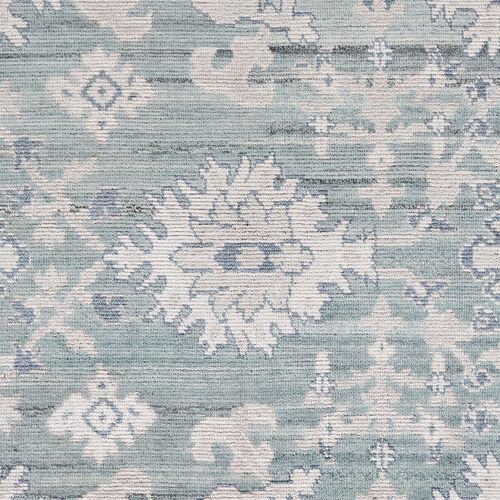 Raja Hand-Knotted Rug, Aqua/Taupe 3 Raja Hand-Knotted Rug, Aqua/Taupe