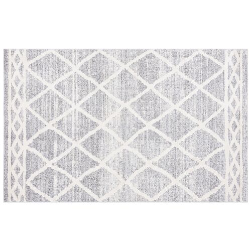 Lucia Marns Shag Rug, Grey/Ivory 1 Lucia Marns Shag Rug, Grey/Ivory