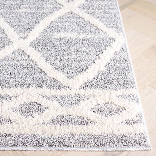 Lucia Marns Shag Rug, Grey/Ivory 4 Lucia Marns Shag Rug, Grey/Ivory
