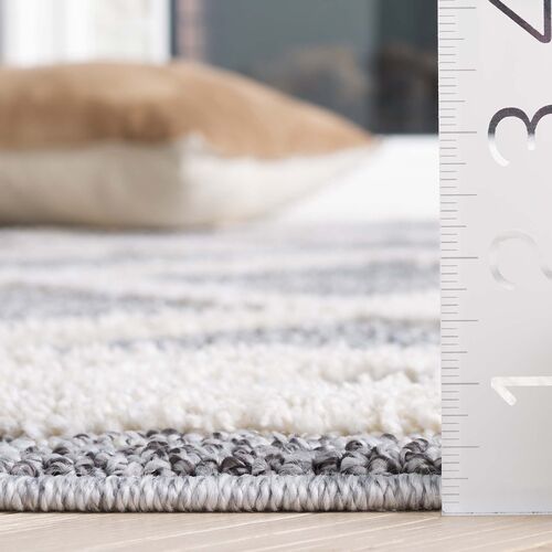 Lucia Marns Shag Rug, Grey/Ivory 5 Lucia Marns Shag Rug, Grey/Ivory