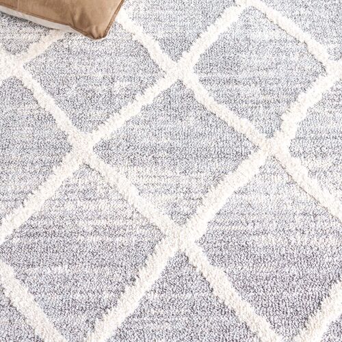 Lucia Marns Shag Rug, Grey/Ivory 6 Lucia Marns Shag Rug, Grey/Ivory