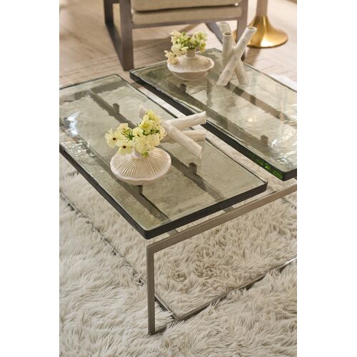 Veridian Smoked Glass Top Square Cocktail Table 4 Veridian Smoked Glass Top Square Cocktail Table