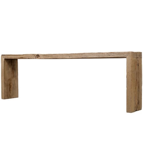 Waterfall Console Table, Weathered Natural 1 Waterfall Console Table, Weathered Natural