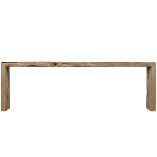 Waterfall Console Table, Weathered Natural 3 Waterfall Console Table, Weathered Natural