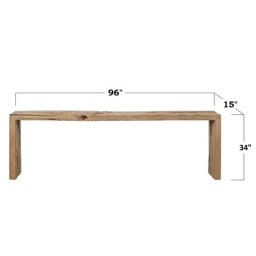 Waterfall Console Table, Weathered Natural 9 Waterfall Console Table, Weathered Natural
