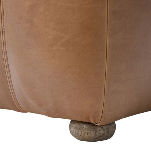 Kylo Leather Ottoman, Dulane Mahogany 8 Kylo Leather Ottoman, Dulane Mahogany