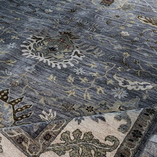 Oushak Rug, Gray, 8x10 4 Oushak Rug, Gray, 8x10