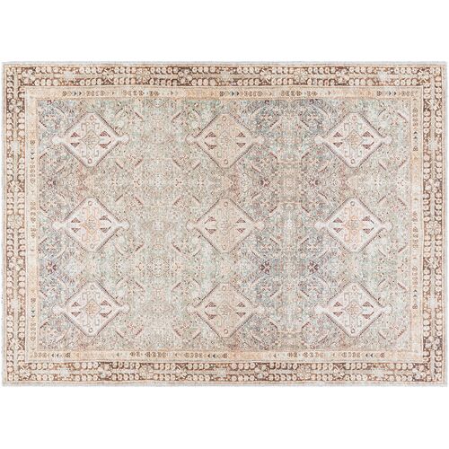Amelie Woven Rug, Seafoam/Dark Brown 1 Amelie Woven Rug, Seafoam/Dark Brown