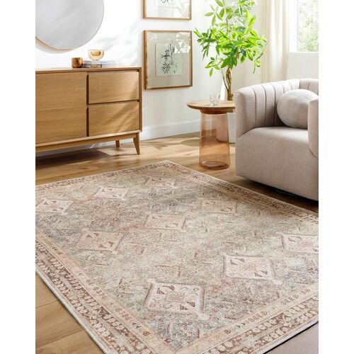 Amelie Woven Rug, Seafoam/Dark Brown 2 Amelie Woven Rug, Seafoam/Dark Brown