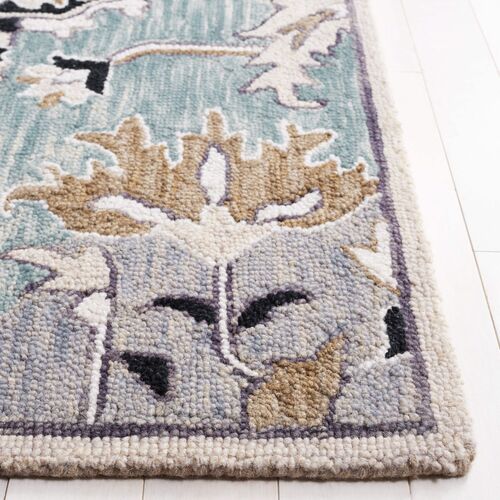 Billie Hand Tufted Rug, Blue/Black 3 Billie Hand Tufted Rug, Blue/Black