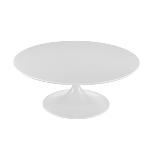 Aiden 36" Round Coffee Table, Matte White 2 Aiden 36" Round Coffee Table, Matte White