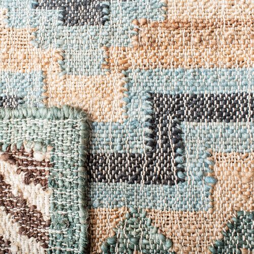 Kia Hand Woven Rug, Natural/Blue 7 Kia Hand Woven Rug, Natural/Blue