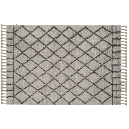 Dimon Rug, Gray/Dark Gray 1 Dimon Rug, Gray/Dark Gray