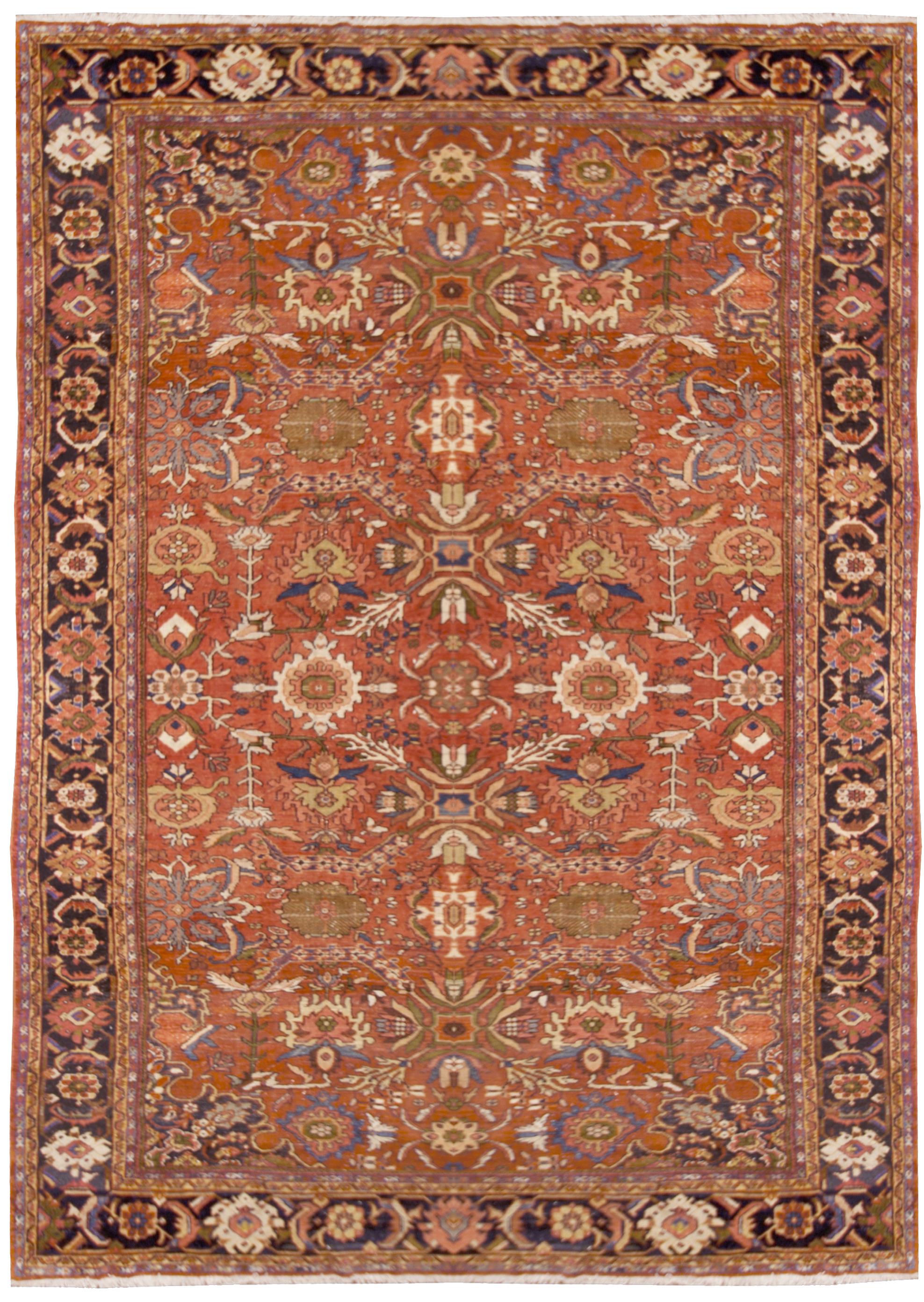 Antique Persian Mahal Rug 9'2 X 12'8 1 Antique Persian Mahal Rug 9'2 X 12'8