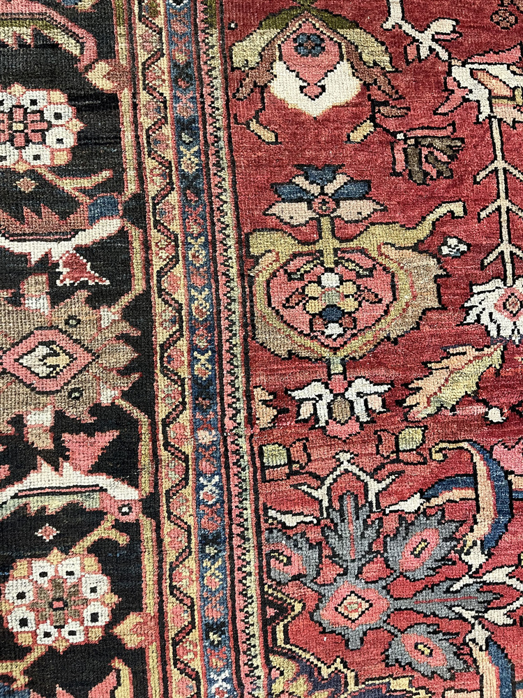 Antique Persian Mahal Rug 9'2 X 12'8 10 Antique Persian Mahal Rug 9'2 X 12'8