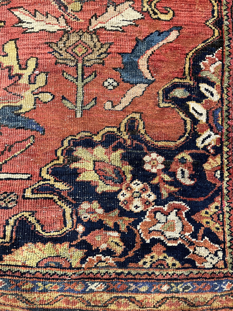 Antique Persian Mahal Rug 9'2 X 12'8 12 Antique Persian Mahal Rug 9'2 X 12'8
