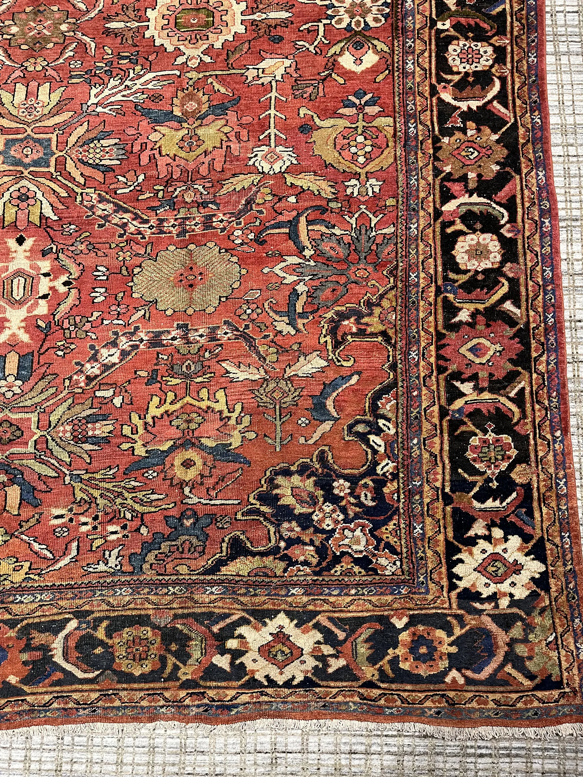 Antique Persian Mahal Rug 9'2 X 12'8 2 Antique Persian Mahal Rug 9'2 X 12'8