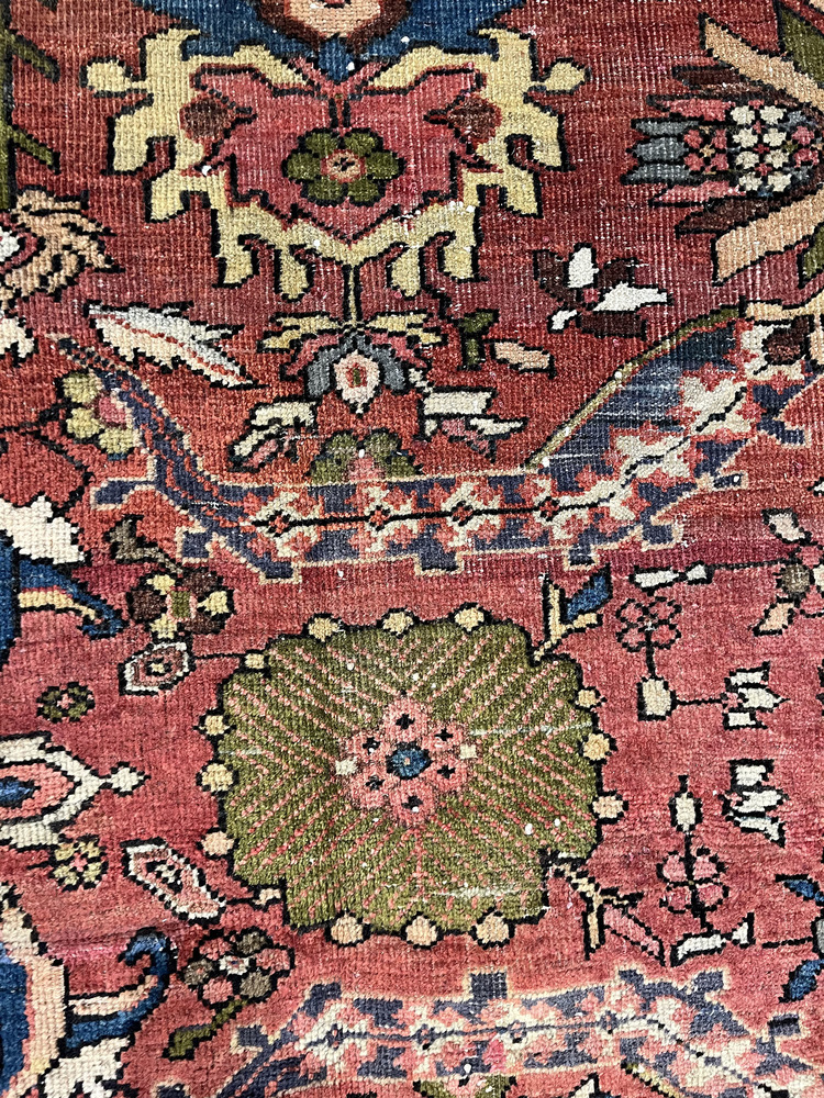 Antique Persian Mahal Rug 9'2 X 12'8 7 Antique Persian Mahal Rug 9'2 X 12'8