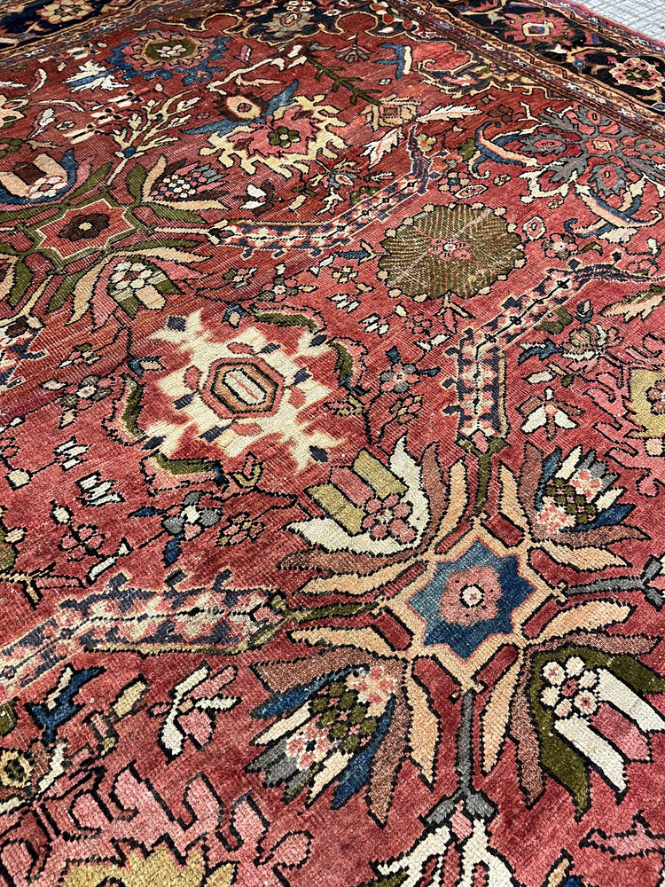 Antique Persian Mahal Rug 9'2 X 12'8 8 Antique Persian Mahal Rug 9'2 X 12'8