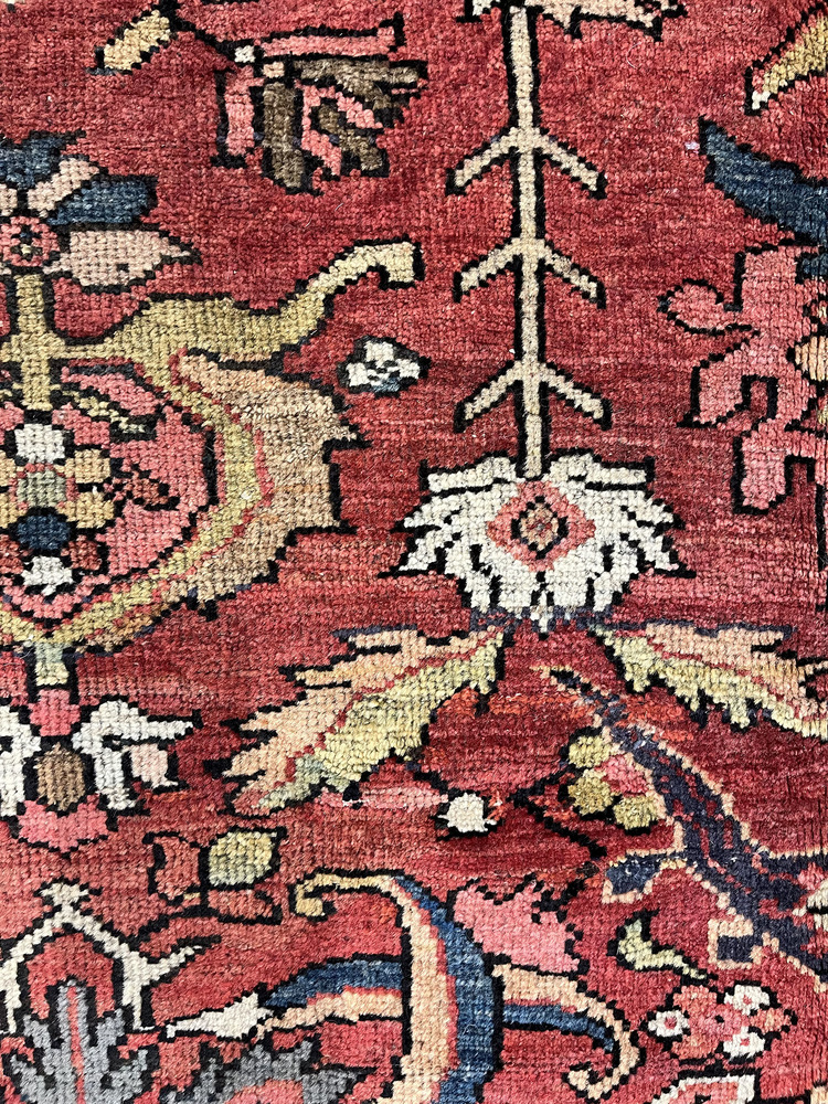 Antique Persian Mahal Rug 9'2 X 12'8 9 Antique Persian Mahal Rug 9'2 X 12'8