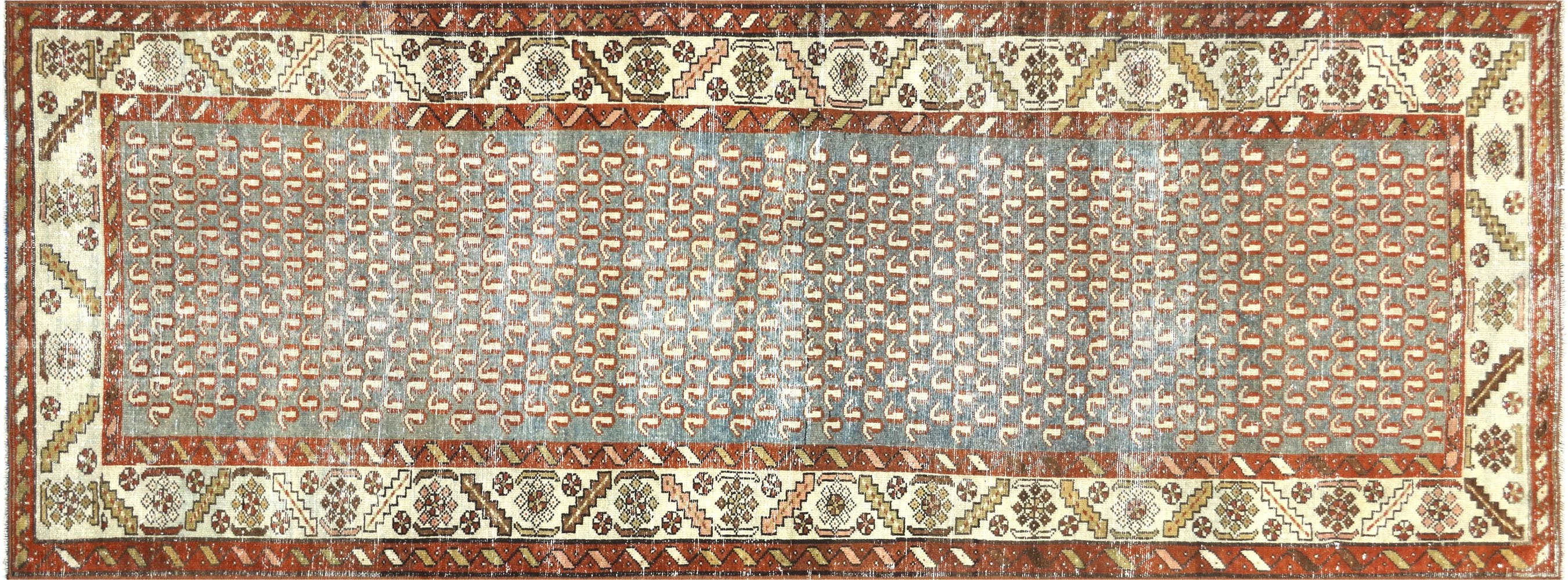 1920s Persian Melayer Runner, 3' x 7'11" 1 1920s Persian Melayer Runner, 3' x 7'11"
