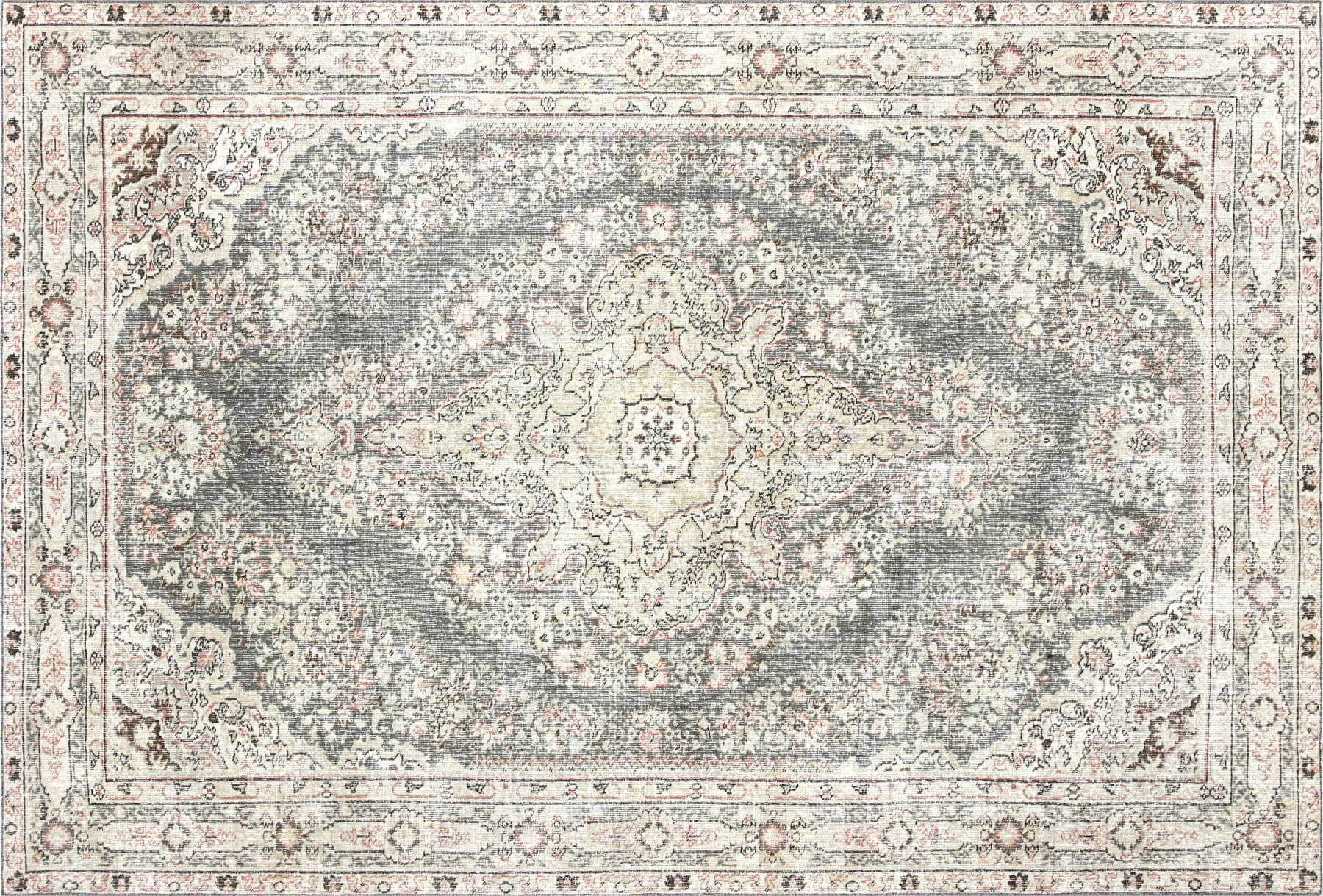 1960s Turkish Oushak Rug, 6'9" x 10' 1 1960s Turkish Oushak Rug, 6'9" x 10'