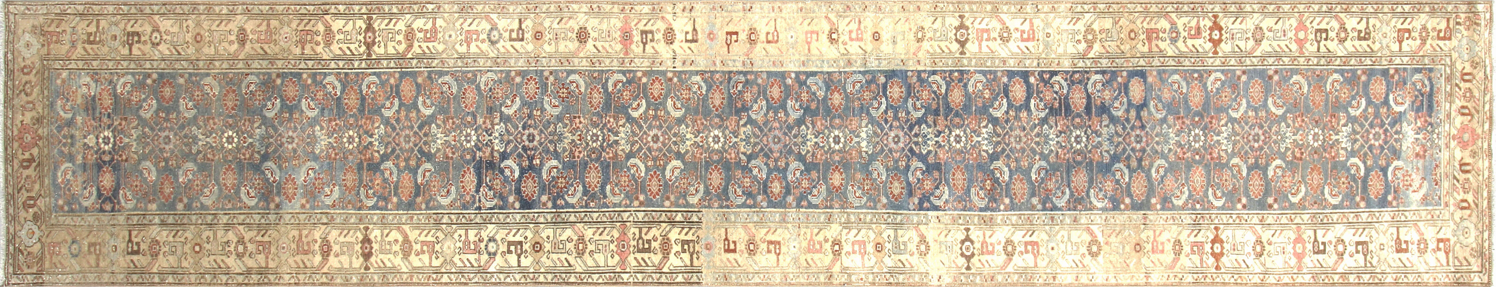 1940s Persian Melayer Runner, 3'2"x16'5" 1 1940s Persian Melayer Runner, 3'2"x16'5"
